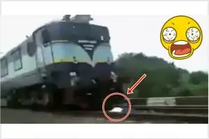 Aneh tapi nyata, pria ini tiduran di bawah kereta api melaju kencang
