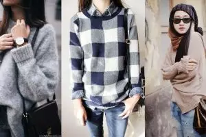 15 Inspirasi simple chic sweater ini cocok kamu kenakan di musim hujan