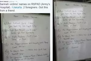 Nama korban ledakan Sarinah yang dievakuasi ke RSPAD, 2 warga asing