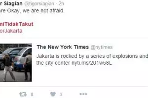Kecam teror Sarinah, netizen gaungkan #kamitidaktakut