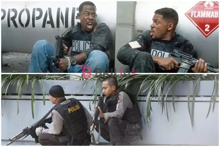 7 Aksi polisi Indonesia sergap teroris mirip aksi di film Bad Boys