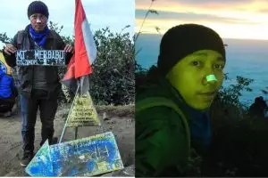 Pertama naik gunung, pria ini kikuk salah kostum kayak mau ke mal