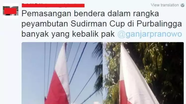 Dilapori bendera terbalik, Ganjar Pranowo suruh netizen membaliknya