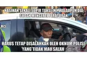 24 Meme lucu polisi tilang sopir taksi yang bikin ketawa ngakak