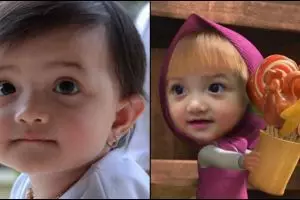 Gara-gara diedit mirip Masha and the Bear, Baby Arsy banjir pujian 
