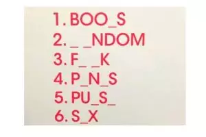 Mau bukti kamu suka berpikir mesum? Lengkapi huruf pada kata-kata ini