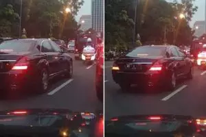 Melaju di tengah kemacetan, mobil Jokowi tak pakai sirine