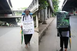 Ahmad jalan kaki Surabaya-Jakarta kampanyekan ISIS bukan bagian Islam