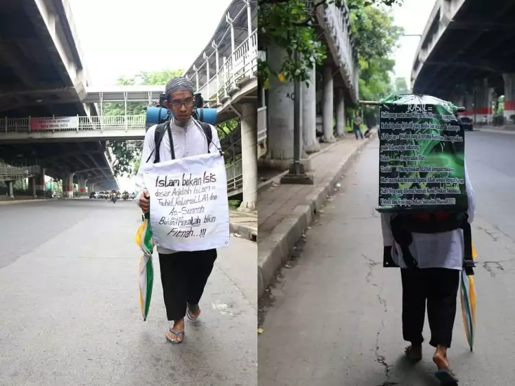 Ahmad jalan kaki Surabaya-Jakarta kampanyekan ISIS bukan bagian Islam