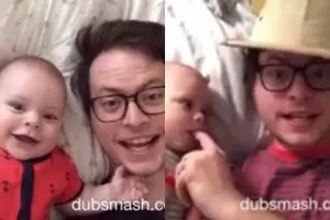 Bayi dan ayah bikin Dubsmash buat menghibur si ibu, kompak & kocak!