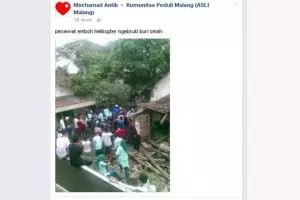 Pesawat latih jatuh di Malang