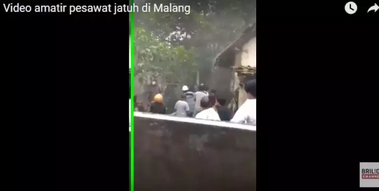 Video amatir pesawat jatuh di Malang