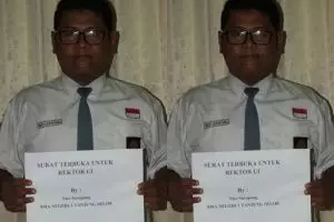 Isi surat terbuka siswa SMA untuk rektor UI ini bikin haru, apa ya?