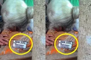 Ide unik! Baju manula derita pikun ditempeli emblem identitas diri