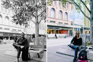 Aneh tapi nyata, gadis ini tirukan pose di foto-foto mendiang ayahnya