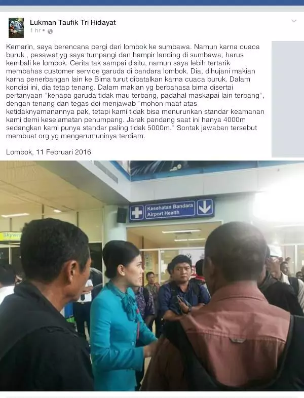 Gagal landing, CS maskapai ini 'skak mat' penumpang, salut deh!