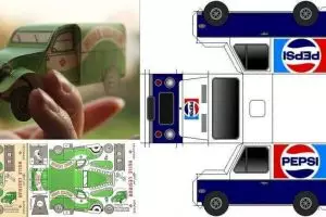 Cetak, lipat & rekatkan, 20 gambar ini sudah jadi mobil 3D mainan