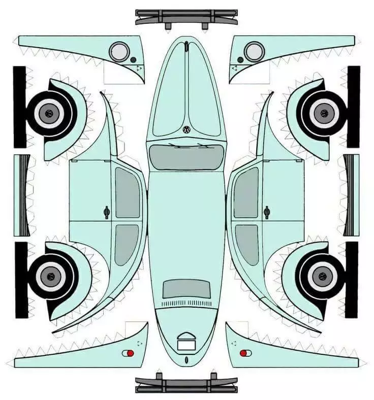 Cetak, lipat &amp; rekatkan, 20 gambar ini sudah jadi mobil 3D mainan