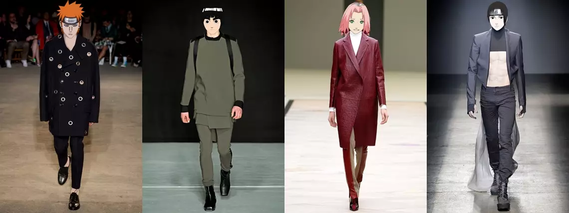 Karakter anime Naruto jadi model? Begini aksi mereka saat di catwalk