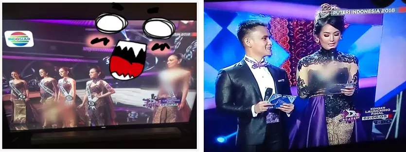 Aneh! Siaran ulang kontes Puteri Indonesia 2016 penuh sensor