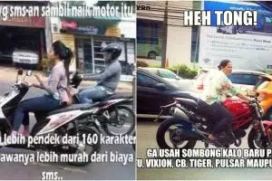 15 Meme emak dan nona vs polisi, awas senyum-senyum sendiri