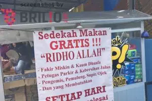 Di tengah 'miskin' empati masih ada warung gratis begini, salut! 
