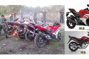 TNI bakar habis motor-motor mewah seharga puluhan juta, ada apa nih?