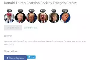 Fitur 'Like' di Facebook kini bisa munculkan wajah Donald Trump, wow!