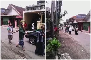 Foto kerjasama tuna netra berangkat beribadah ini bikin trenyuh! 