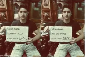 Netizen heboh, beredar foto anak Ahmad Dhani dukung Ahok! 