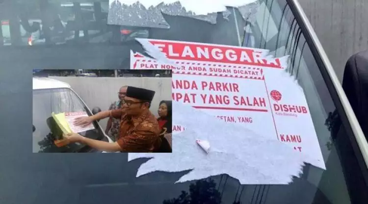 Parkir sembarangan di Bandung, siap-siap susah buang stikernya, kapok!