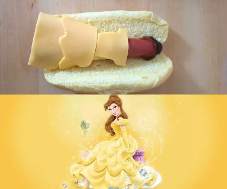 Princess Disney saat disulap jadi hot dog, lucu bikin sayang dimakan