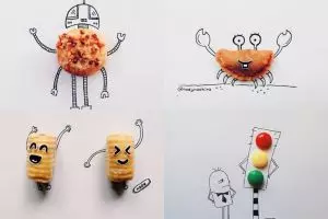 17 Gambar kece kreasi dari camilan sehari-hari, duh lucunya!