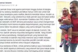 Lagi, curhatan Danial Sutami tentang beda agama di lingkungannya