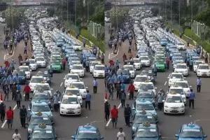 Ini foto-foto aksi anarkis demo pengemudi taksi di Jakarta, duh! 