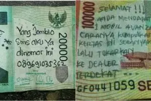 18 Coretan di uang kertas ini bikin ketawa, ada yang curhat segala!