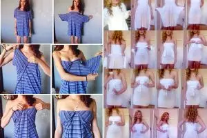8 Tutorial ubah kaus gombrong jadi dress cantik,  gampang dicoba!  