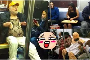 17 Penampakan di transportasi umum ini bikin ngakak, sumpah absurd!