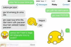 Persahabatan 5 tahun hancur karena rebutan pacar, SMS ini buktinya!