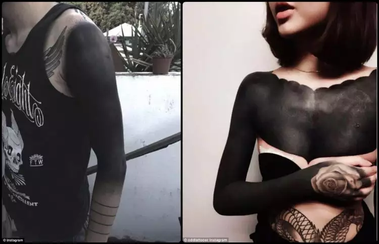 Tren tato terbaru, tubuh jadi hitam pekat kayak dicat! Kamu mau coba?