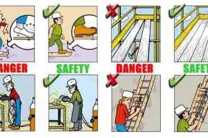 19 Tindakan berbahaya yang paling sering dilakukan pekerja kontruksi