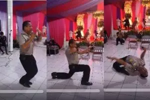 Polisi nyanyi lagu dangdut ini punya goyangan maut, bikin melongo!