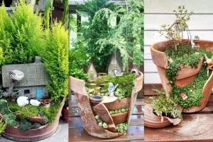 17 Cara manfaatin pot yang sudah pecah, dibuang sayang....