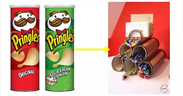 15 Cara mudah daur ulang wadah Pringles bekas, sim sala bim!