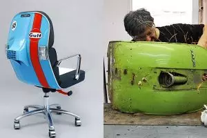 Unik, kursi kerja dari Vespa bekas ini bikin betah lembur di kantor!