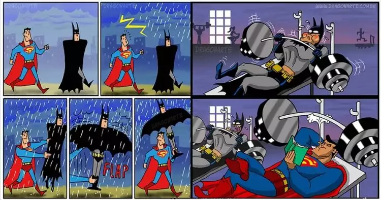 25 Komik Batman v Superman ini bakal bikin kamu ketawa, kocak abis!