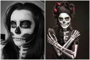 15 Inspirasi makeup ala tengkorak ini keren banget, berani coba?  
