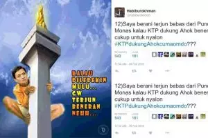 KTP dukungan terpenuhi, Habiburokhman ditagih loncat dari monas!