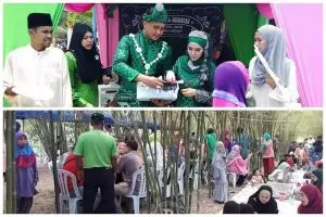 Pasangan ini nikah langsung makan sambil camping, irit pol!