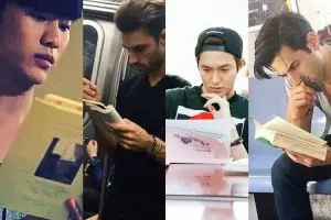 15 Foto karisma cowok lagi baca ini bikin kamu mau 'didongengin', deh